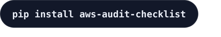 pip install aws-audit-checklist